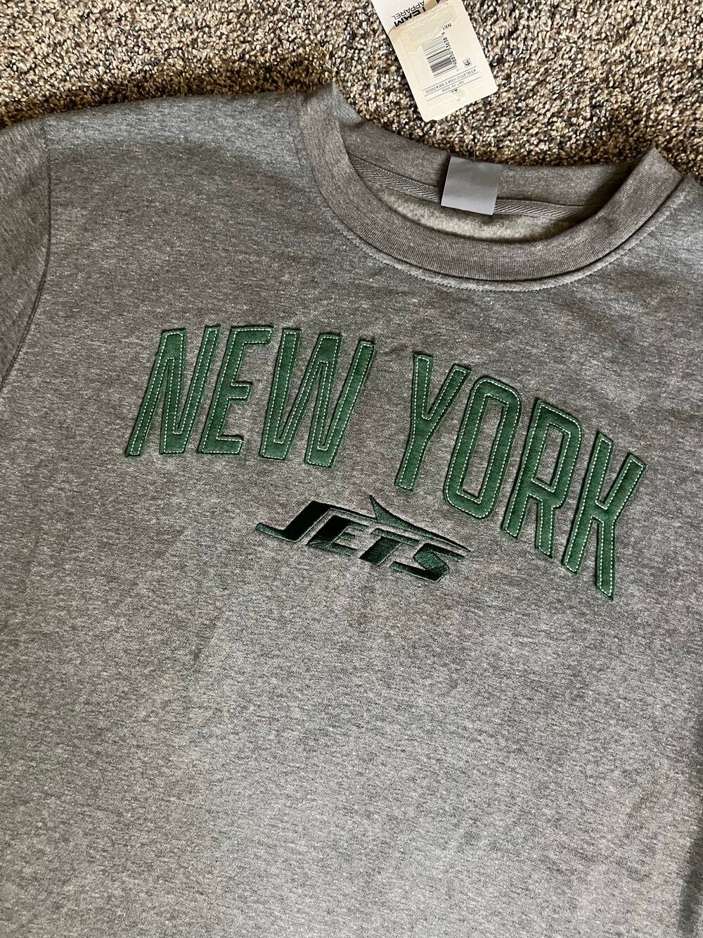 NY Jets CSA XL Gray Crew Neck Sweatshirt (NWT)